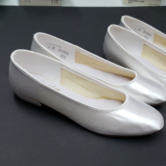 satin flower girl shoes